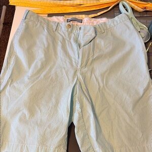 Peter Millar Men's Light Blue Striped Shorts